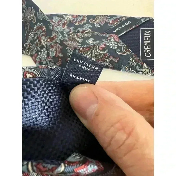 Cremieux Men's Silk Paisley Tie Multicolor Elegant Formal Necktie - Picture 4 of 4